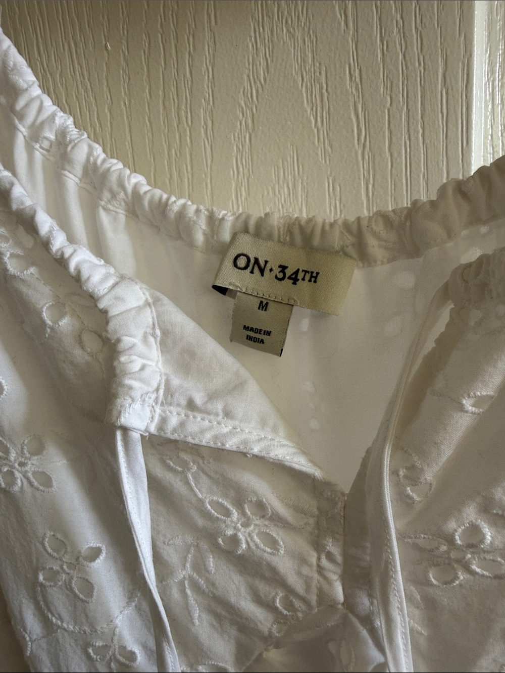 White Eyelet Maxi Sundress with Spaghetti Straps - Picture 8 of 10